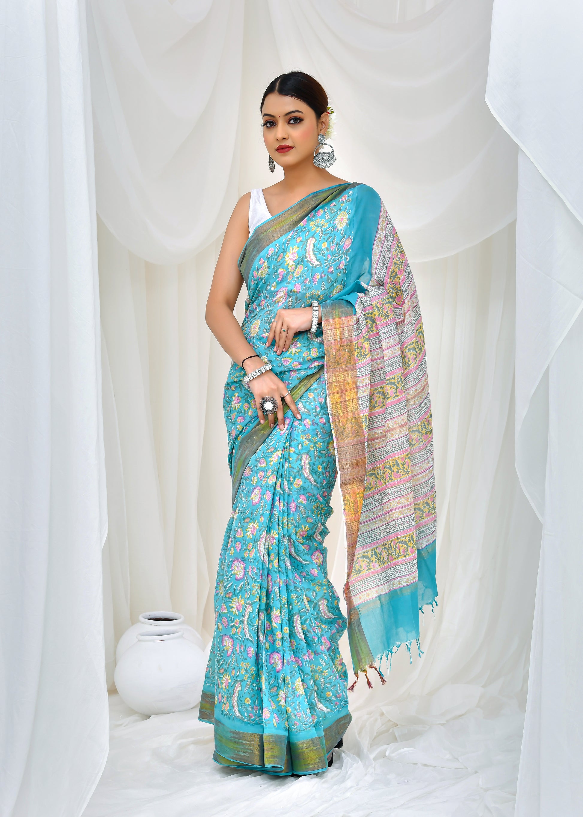 Crystal Azure Saree