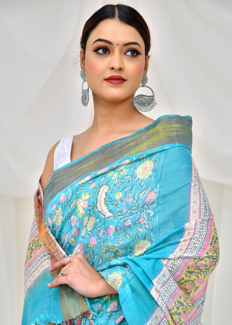 Crystal Azure Saree