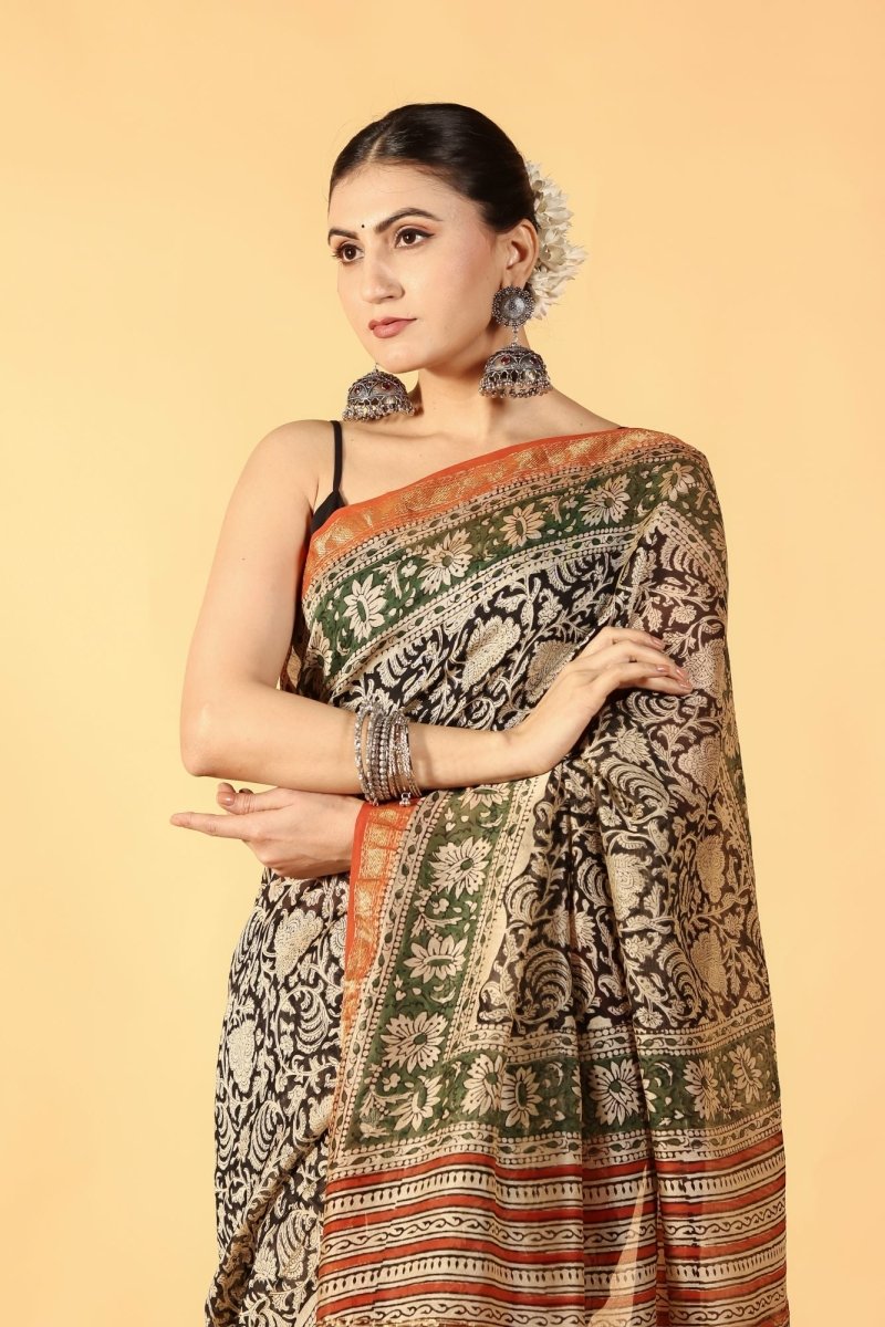 Green Edge Noir Saree