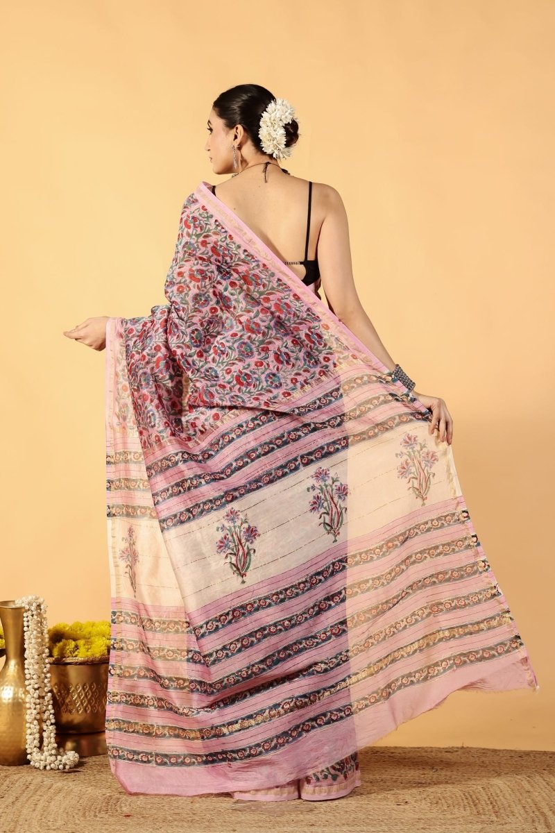 Rosé Aura Chanderi Saree