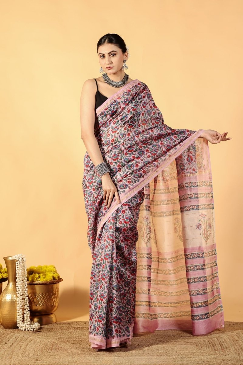 Rosé Aura Chanderi Saree