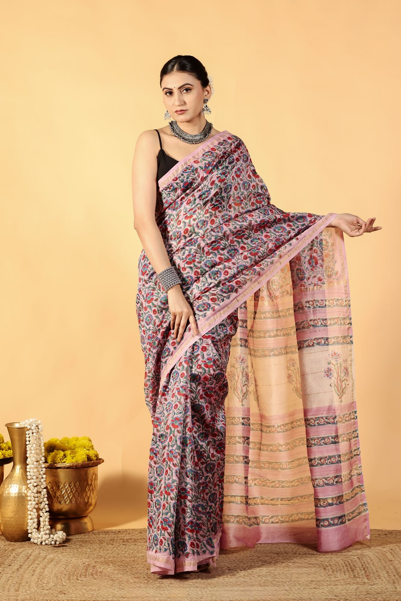 Rosé Aura Chanderi Saree