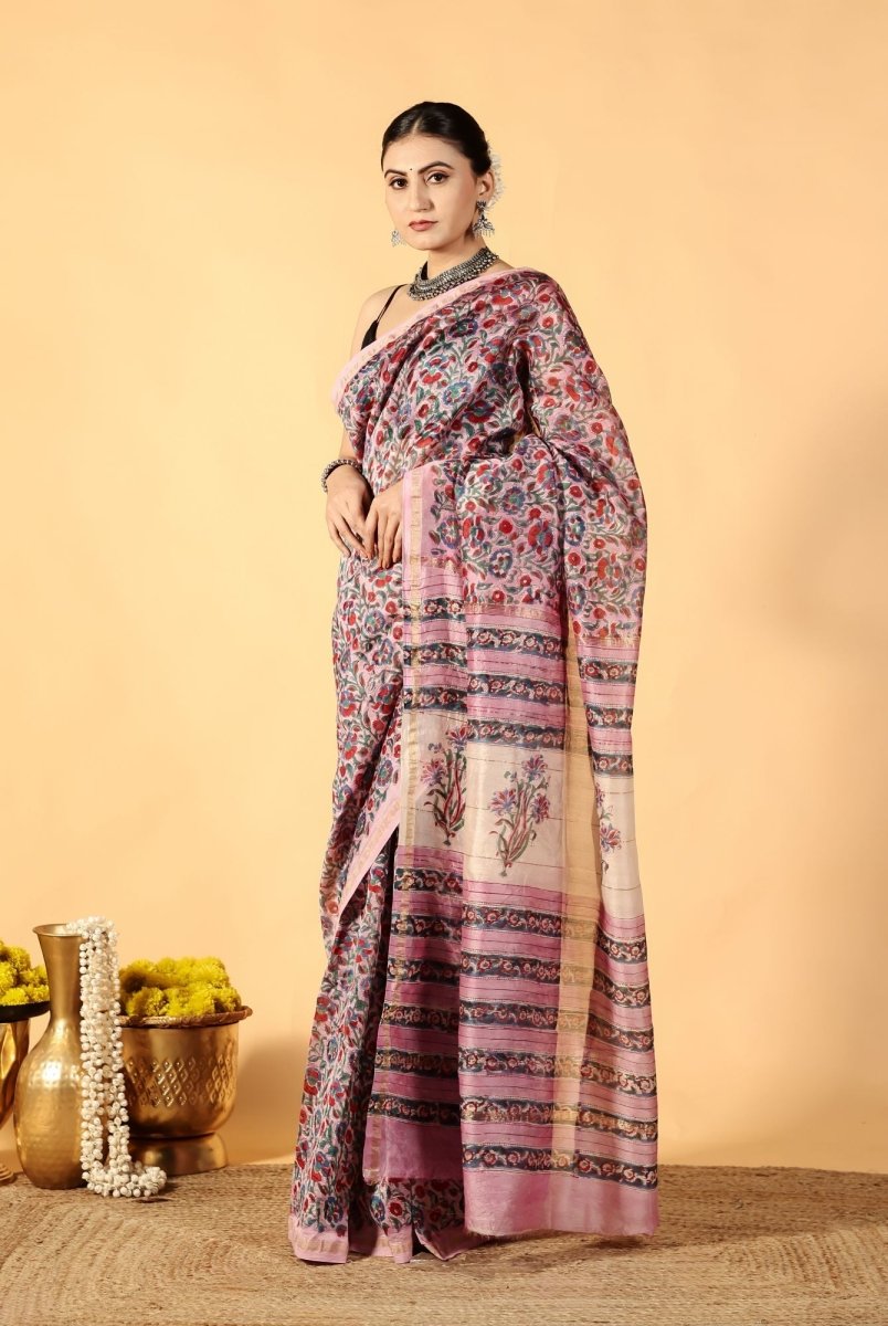 Rosé Aura Chanderi Saree