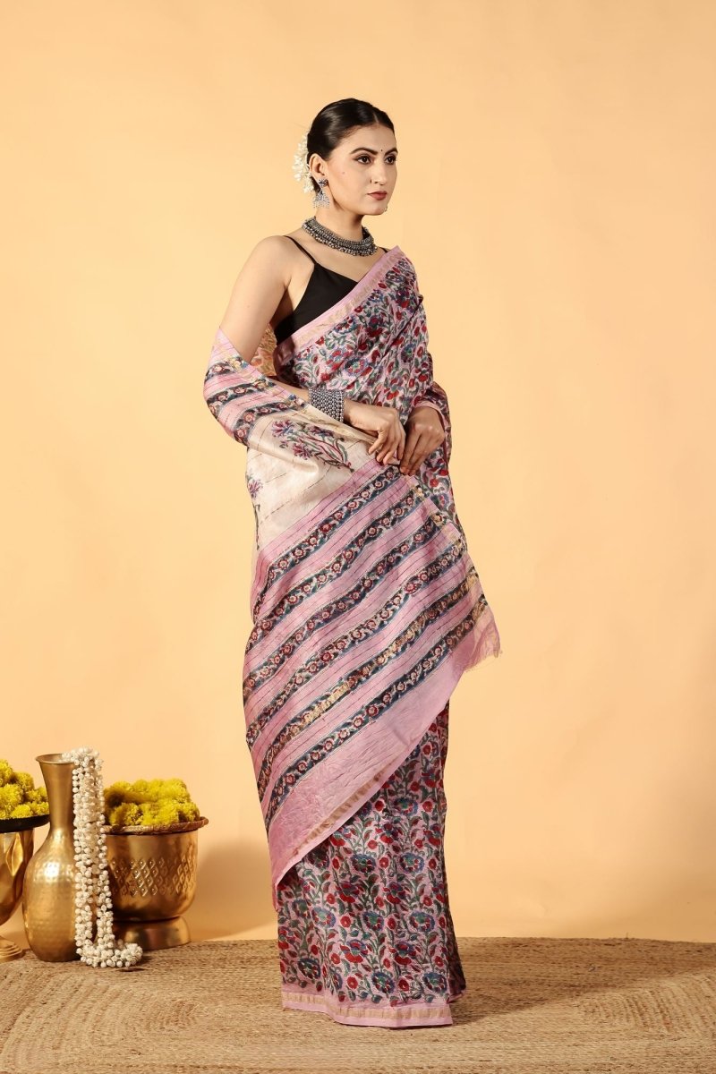 Rosé Aura Chanderi Saree