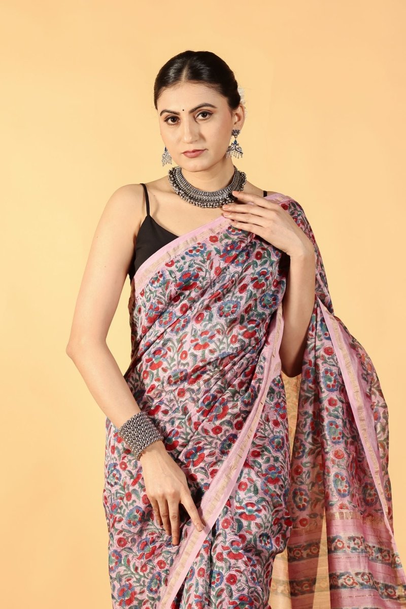 Rosé Aura Chanderi Saree