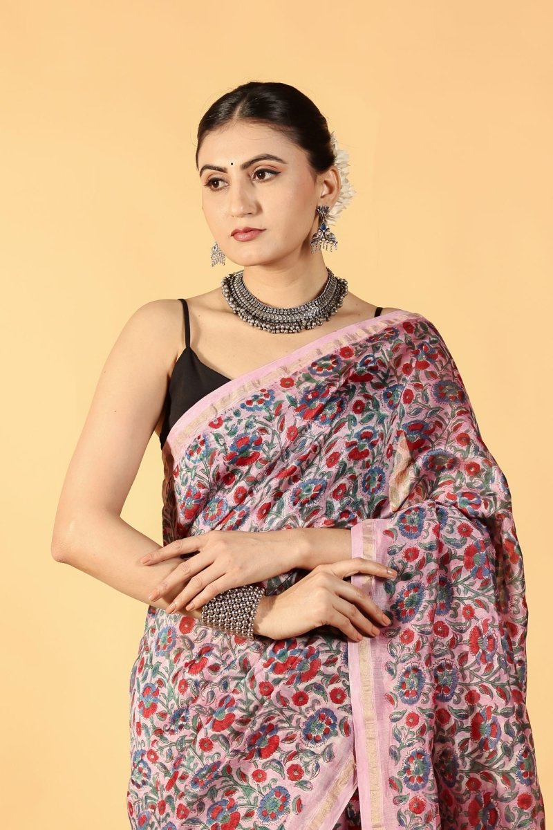 Rosé Aura Chanderi Saree