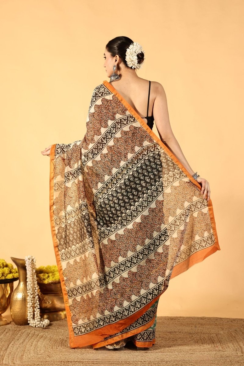 Green Glow Chanderi Saree