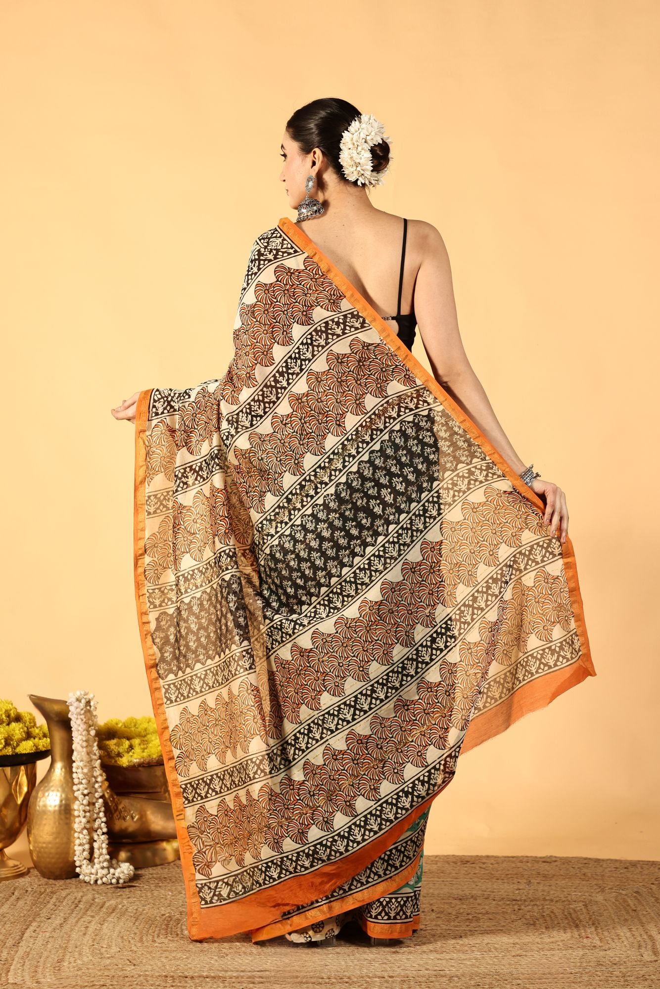 Green Glow Chanderi Saree