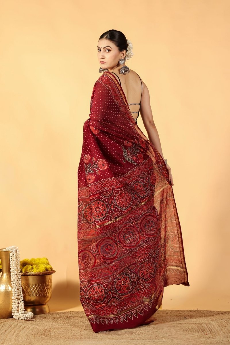 Anarika Floral Chanderi Saree