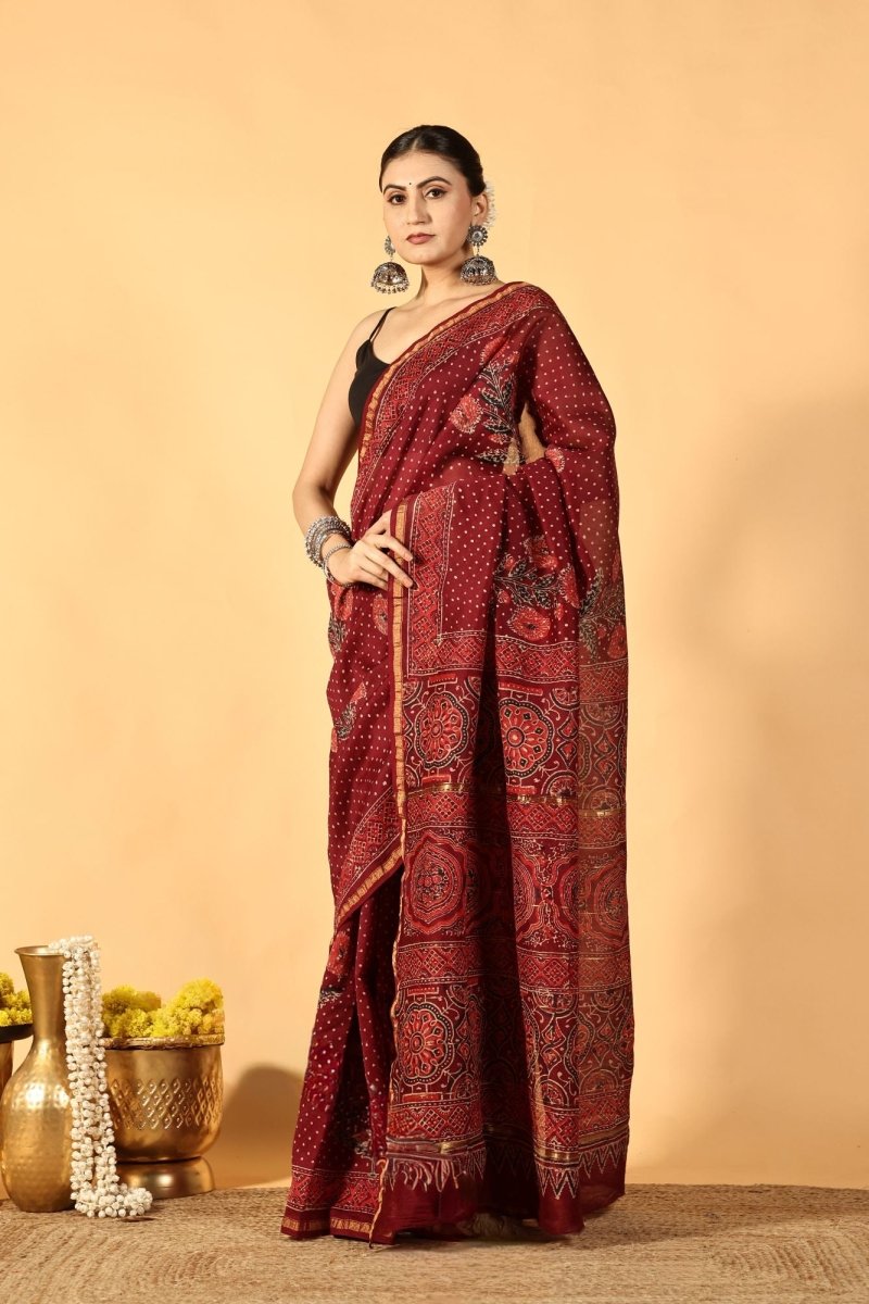 Anarika Floral Chanderi Saree