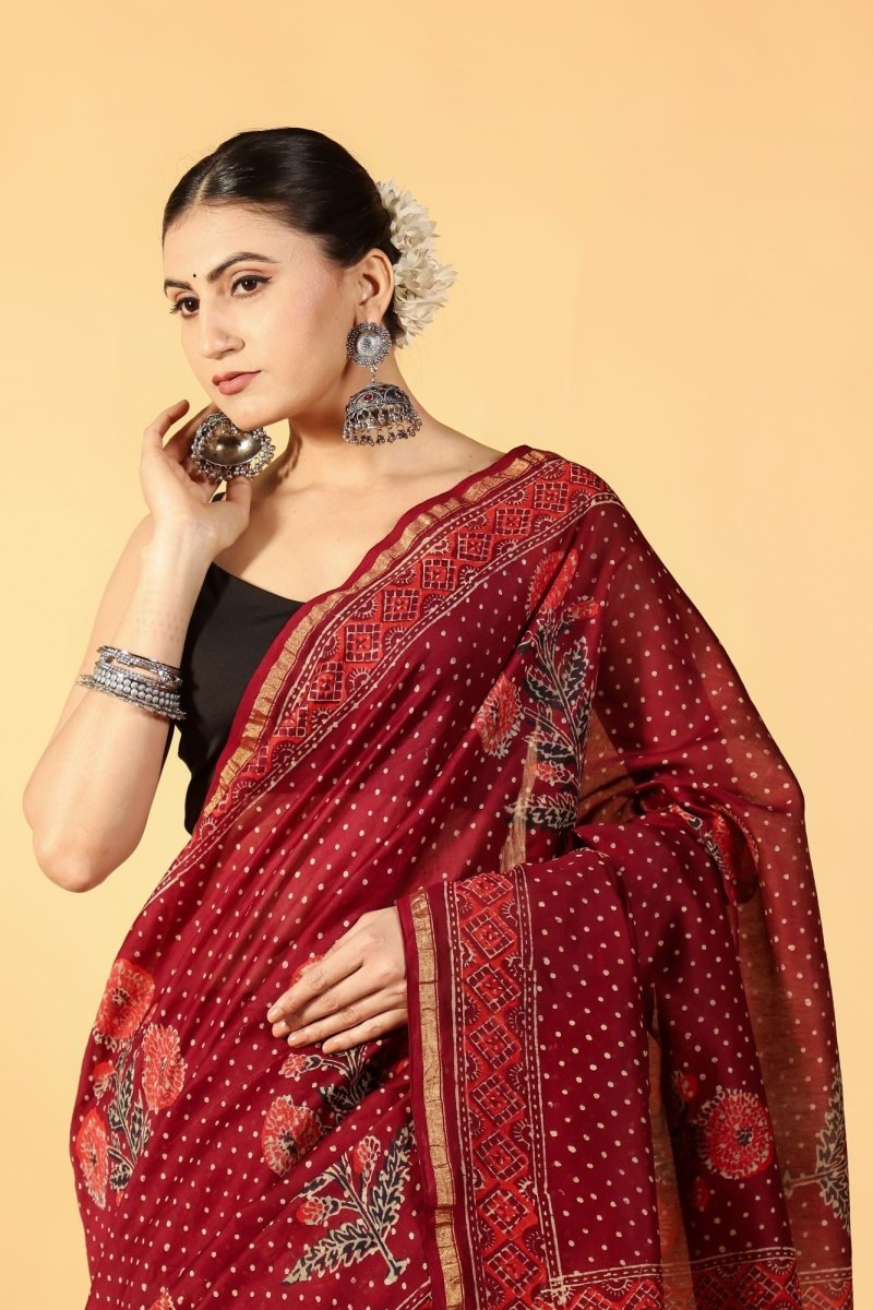 Anarika Floral Chanderi Saree