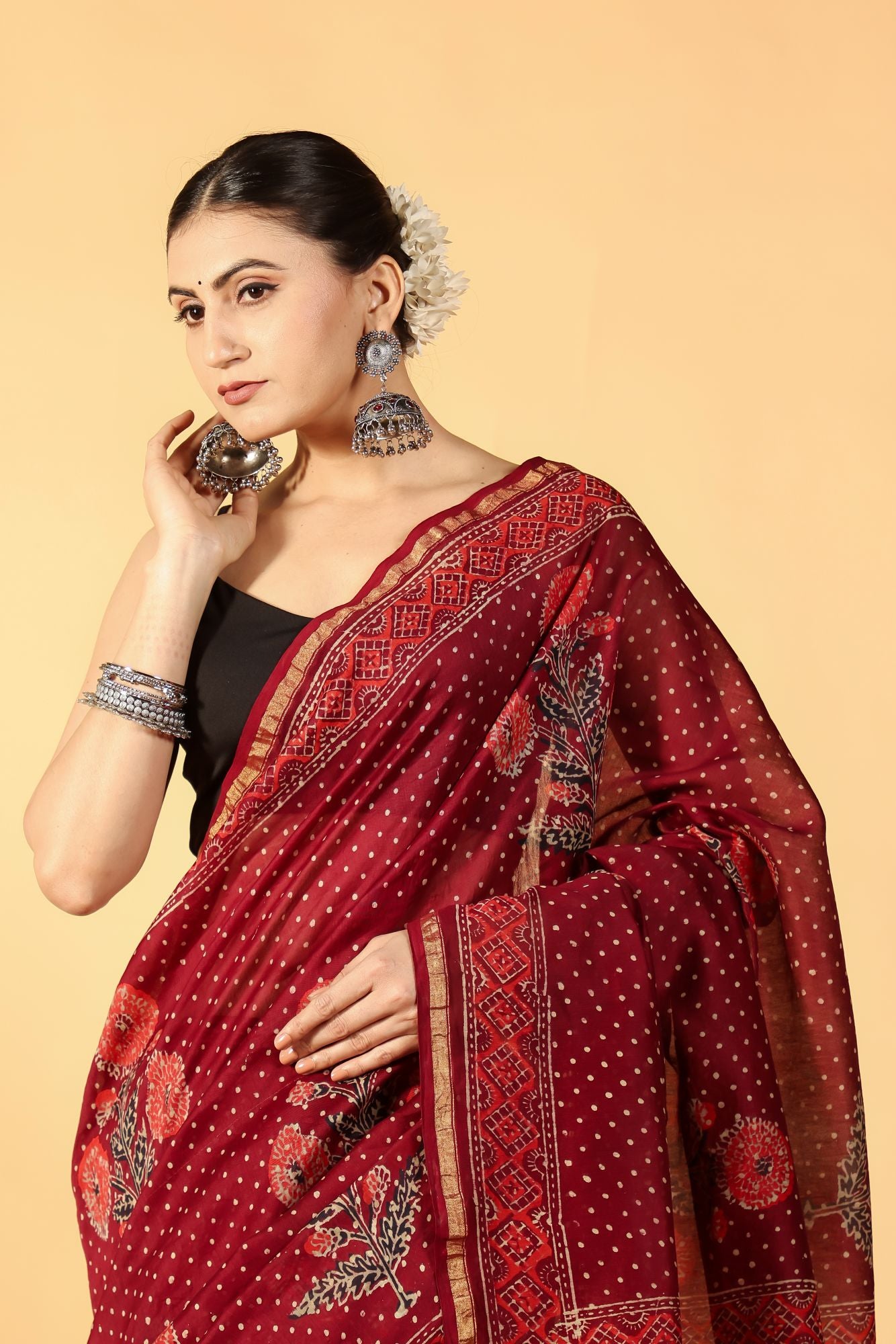 Anarika Floral Chanderi Saree