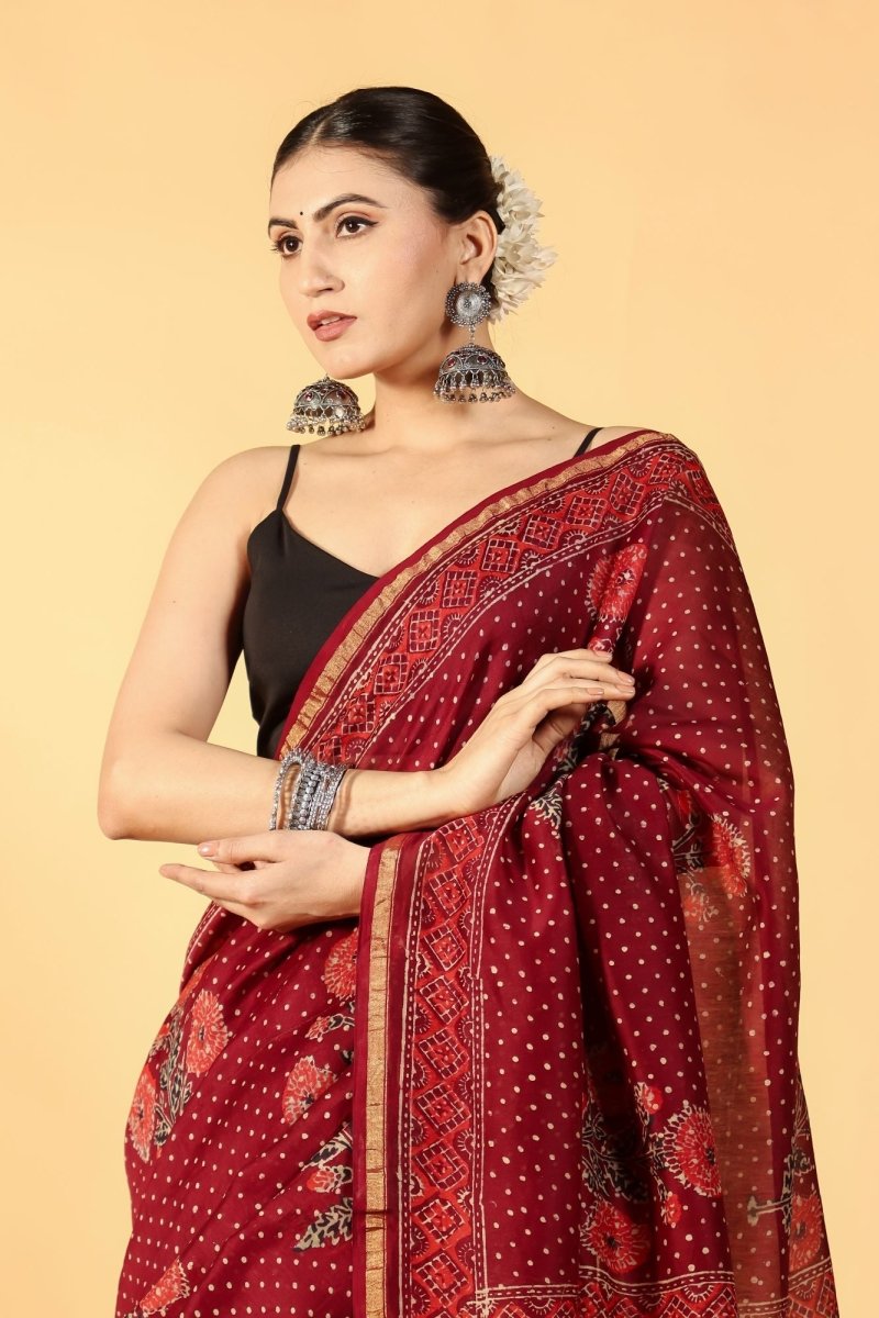 Anarika Floral Chanderi Saree