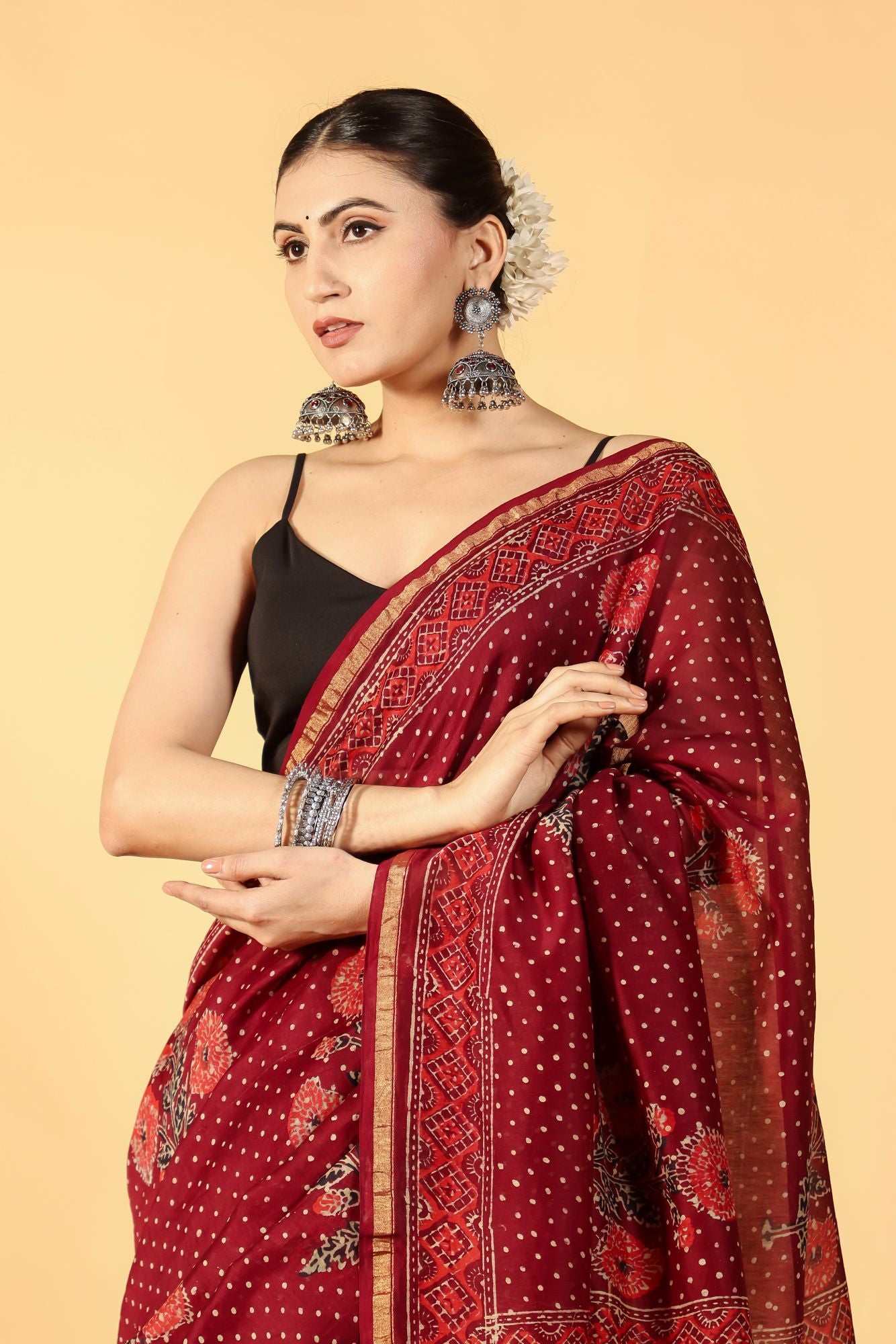 Anarika Floral Chanderi Saree