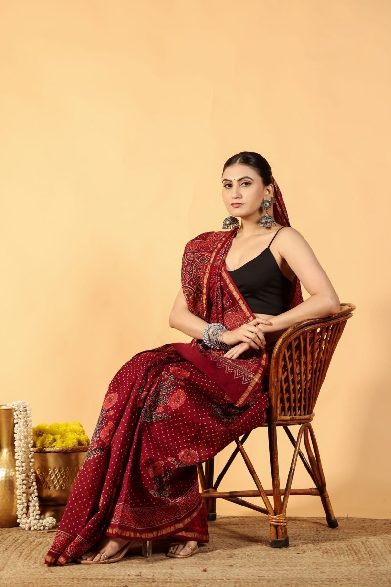 Anarika Floral Chanderi Saree