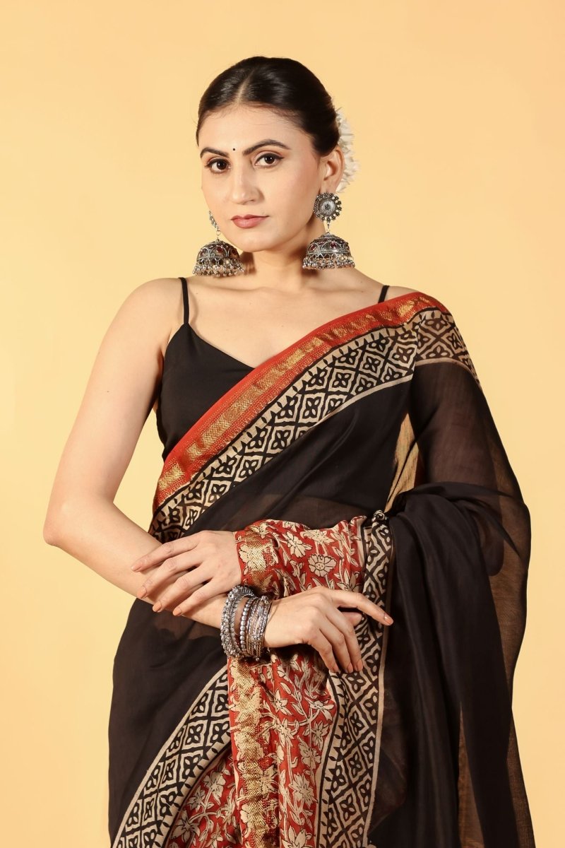 Kalamkari Craft Noir Saree
