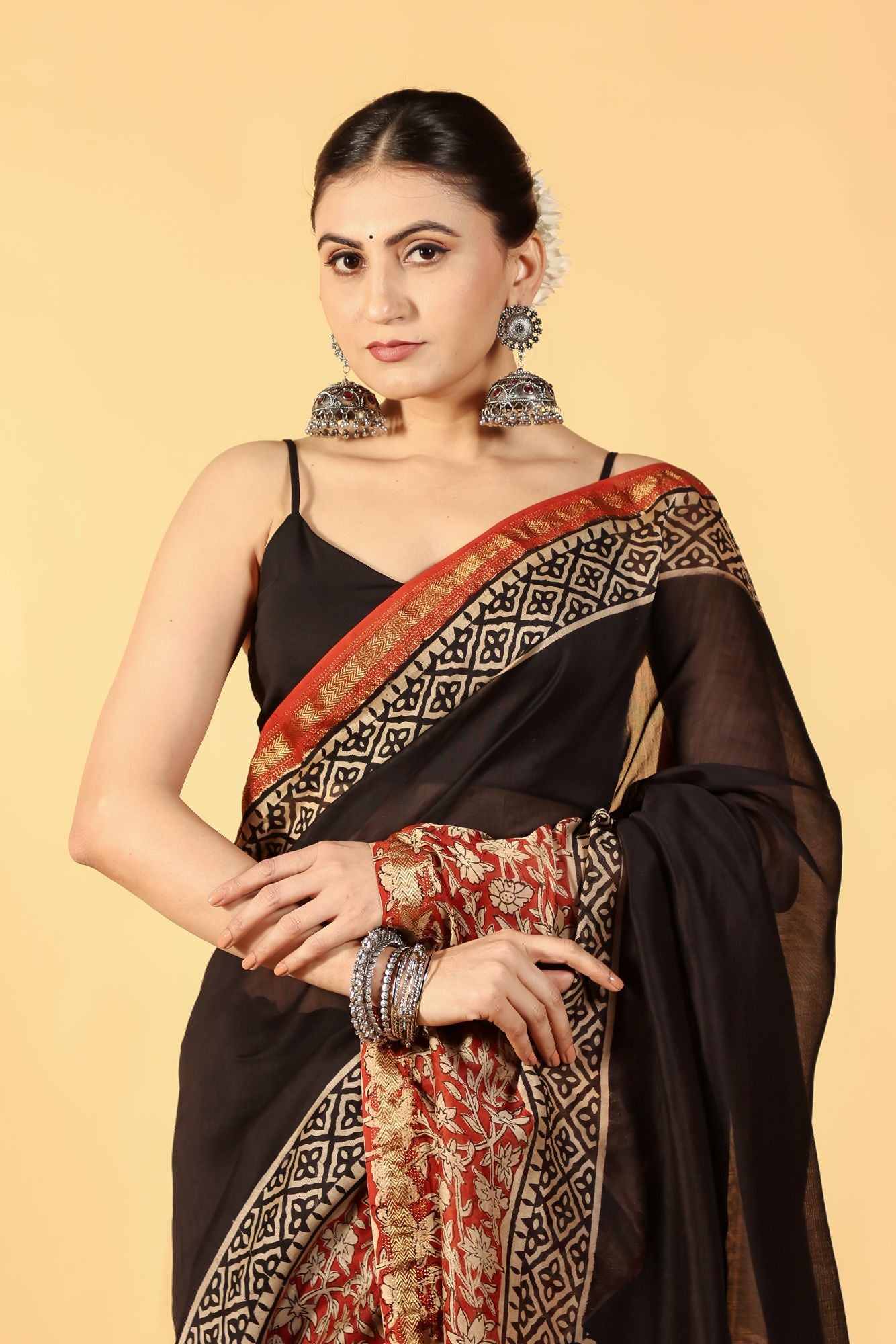 Kalamkari Craft Noir Saree