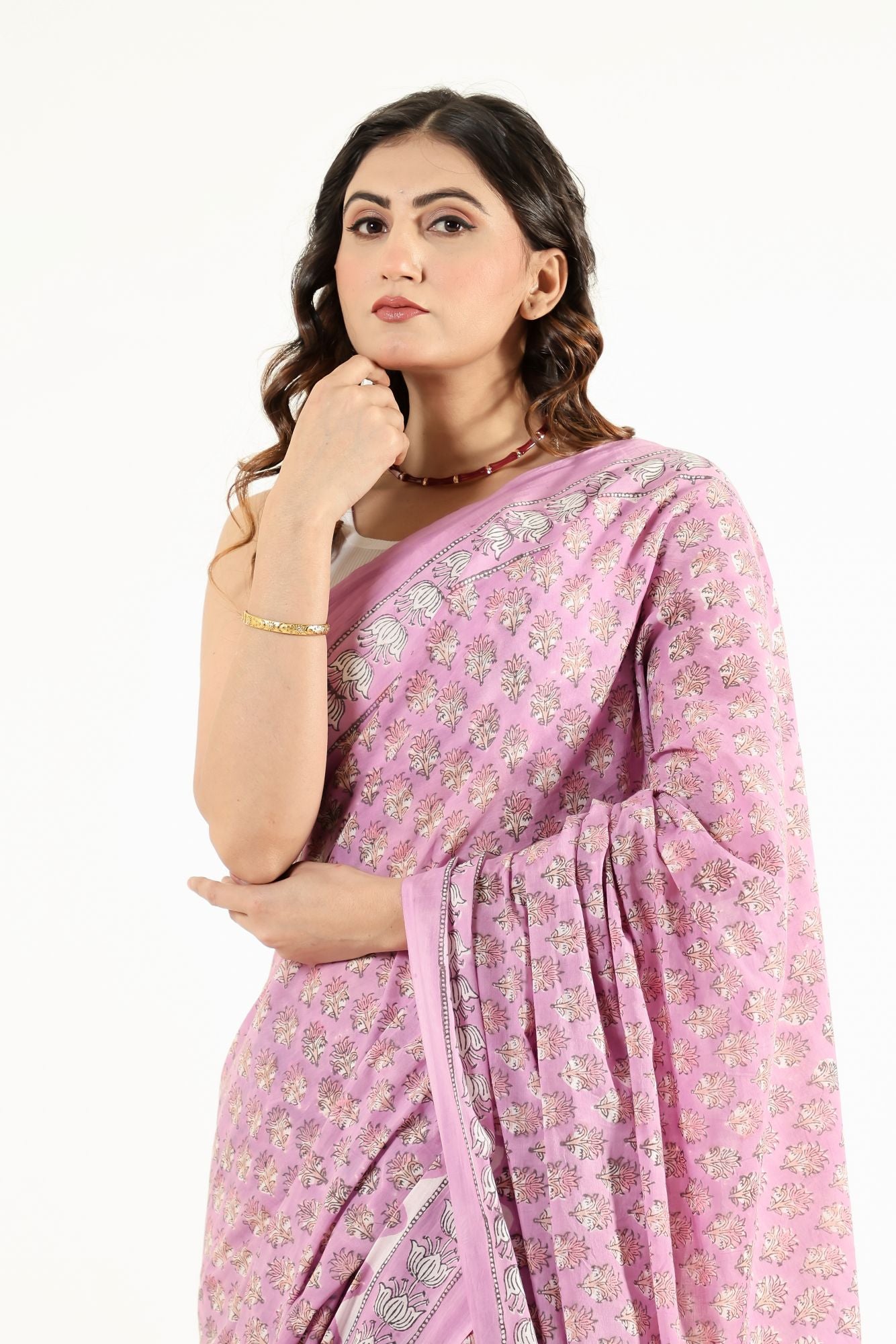 Natural Dye Pink Blossom Saree