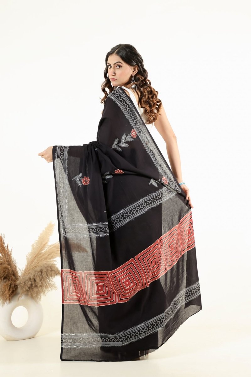 Dark Bloom Grace Saree