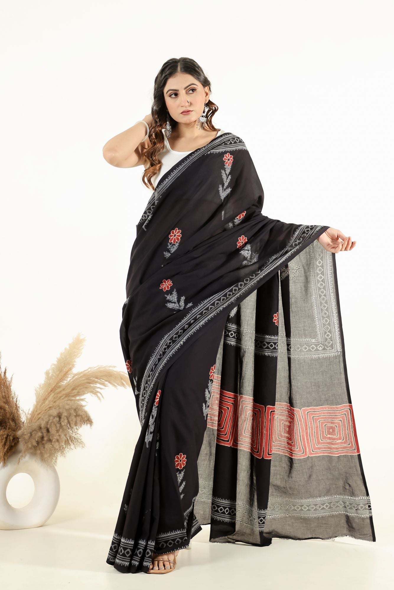 Dark Bloom Grace Saree