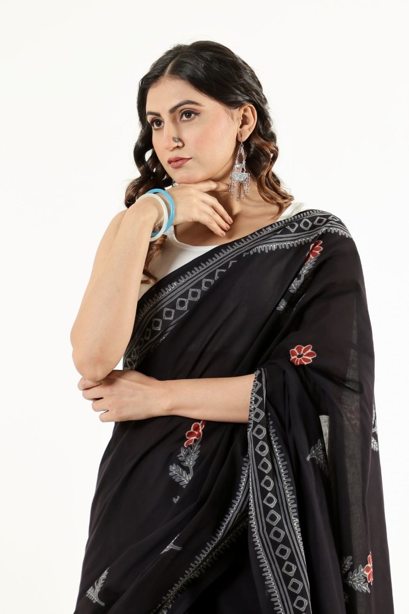 Dark Bloom Grace Saree