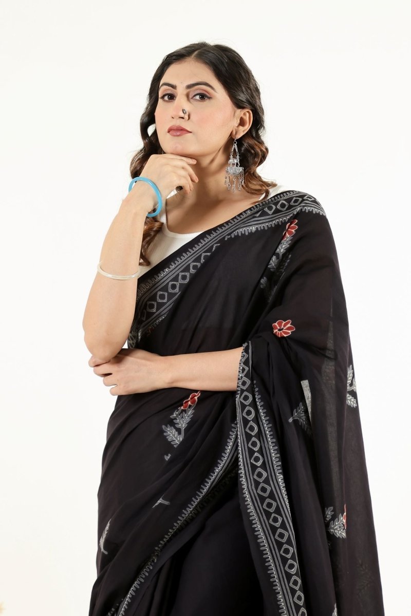 Dark Bloom Grace Saree