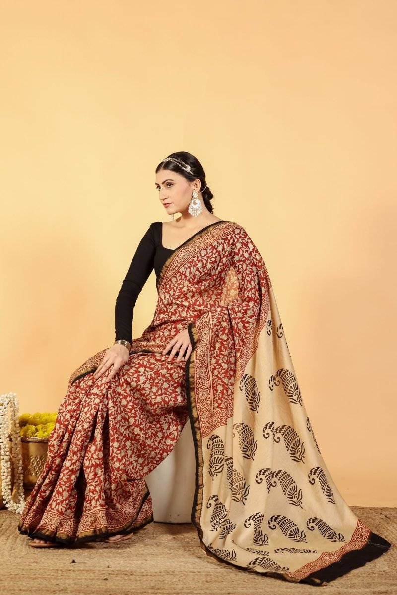 Desi Terra Drape Chanderi Saree