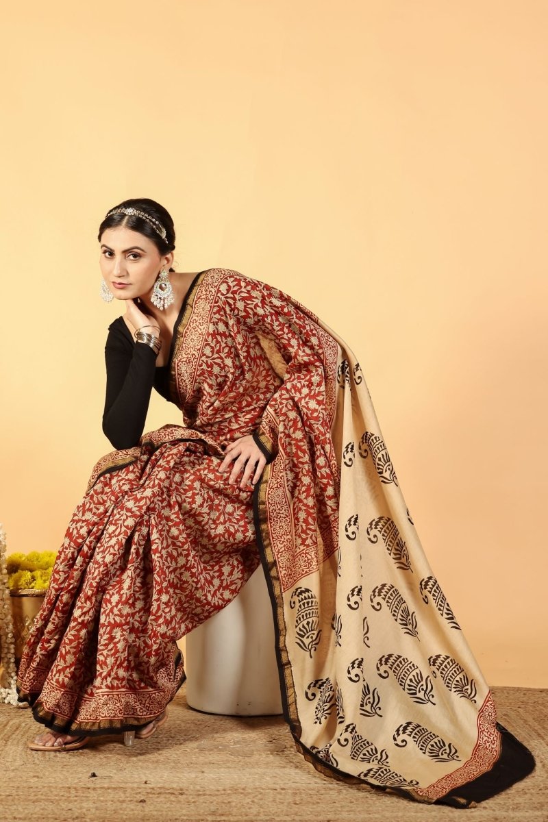 Desi Terra Drape Chanderi Saree