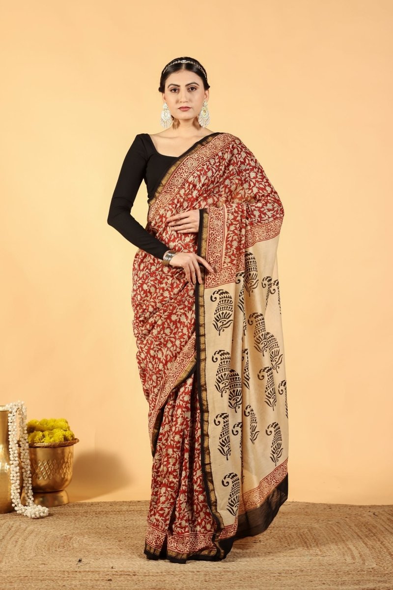 Desi Terra Drape Chanderi Saree