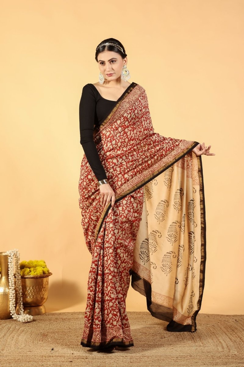 Desi Terra Drape Chanderi Saree
