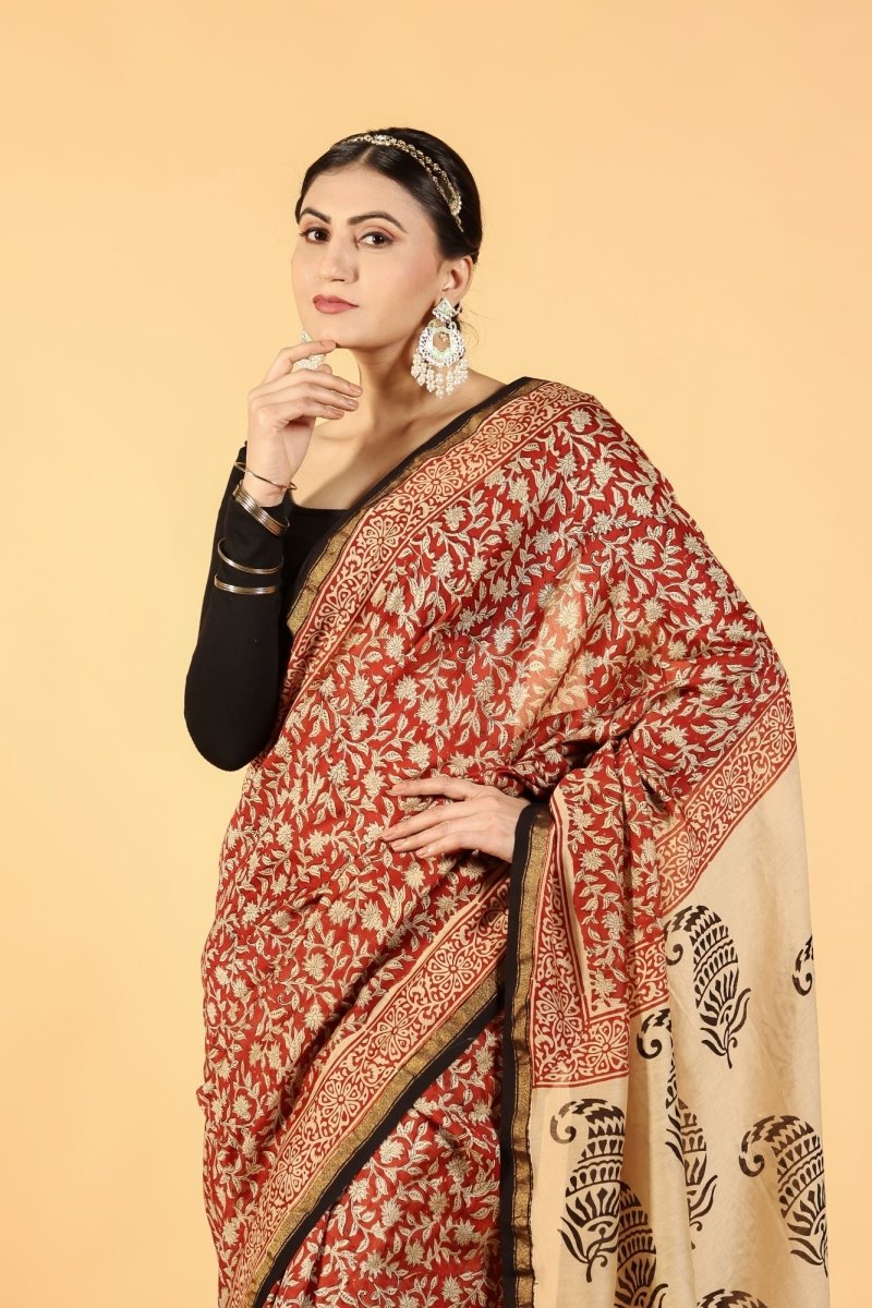 Desi Terra Drape Chanderi Saree