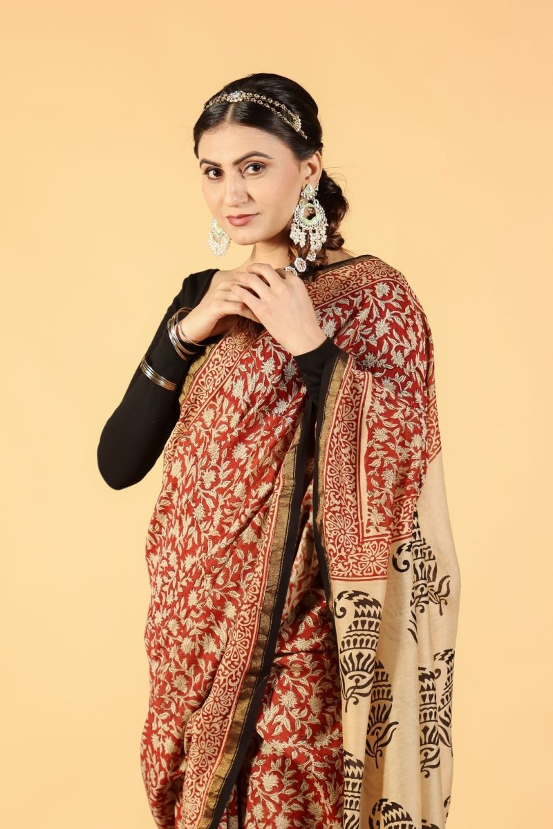 Desi Terra Drape Chanderi Saree