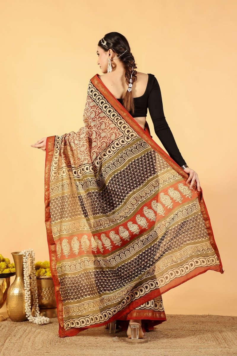 Brick Poetry Saree