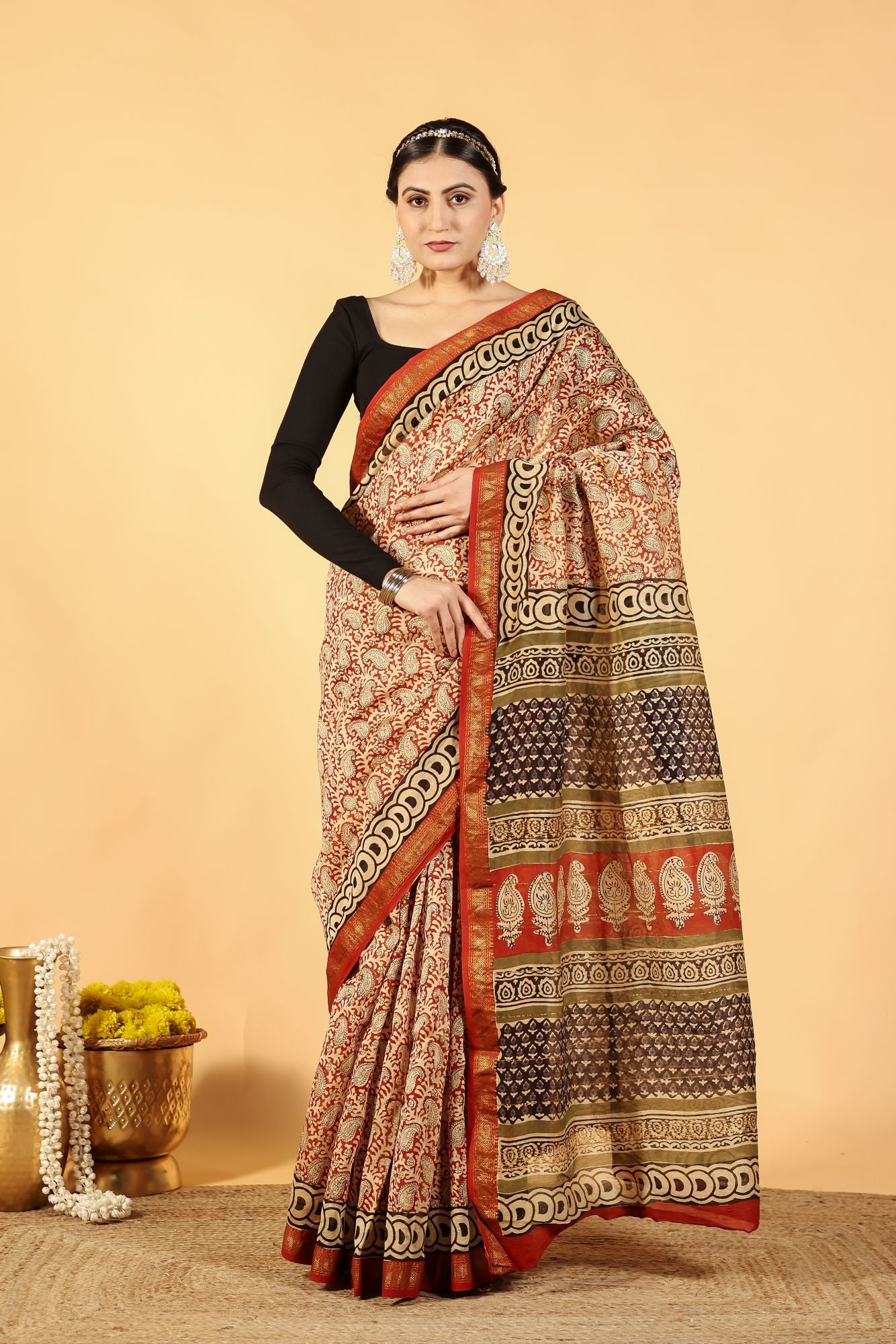 Brick Poetry Saree