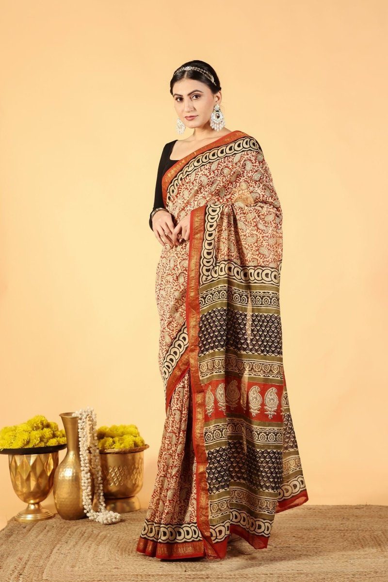 Brick Poetry Saree