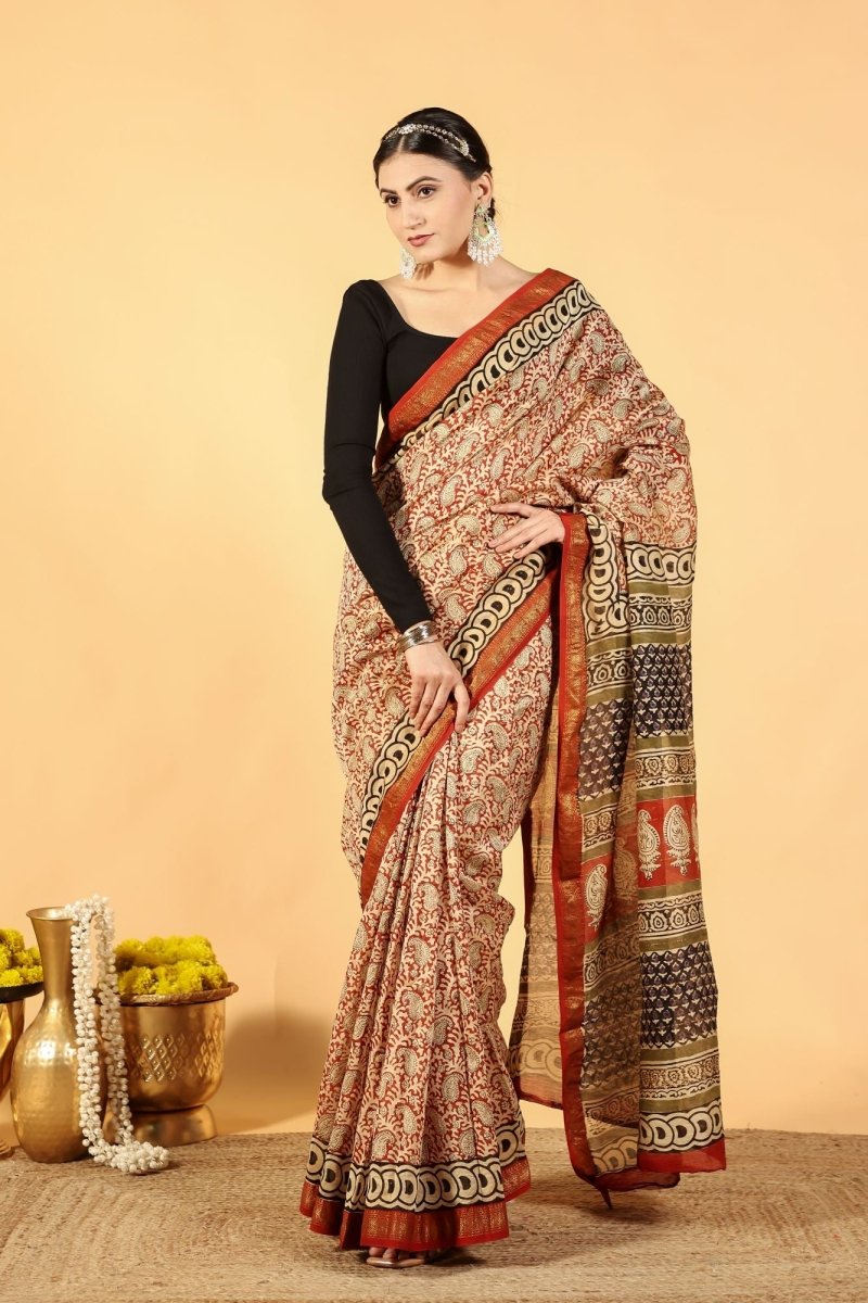 Brick Poetry Saree