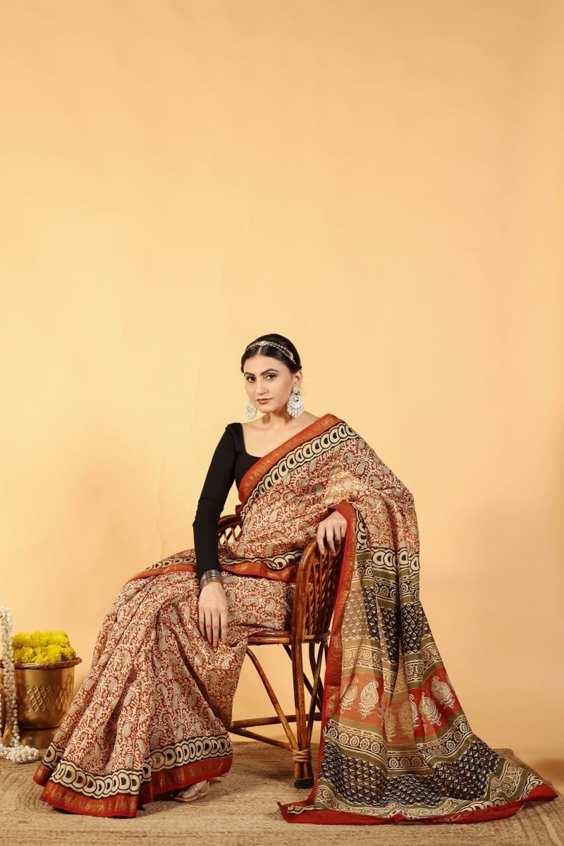 Brick Poetry Saree