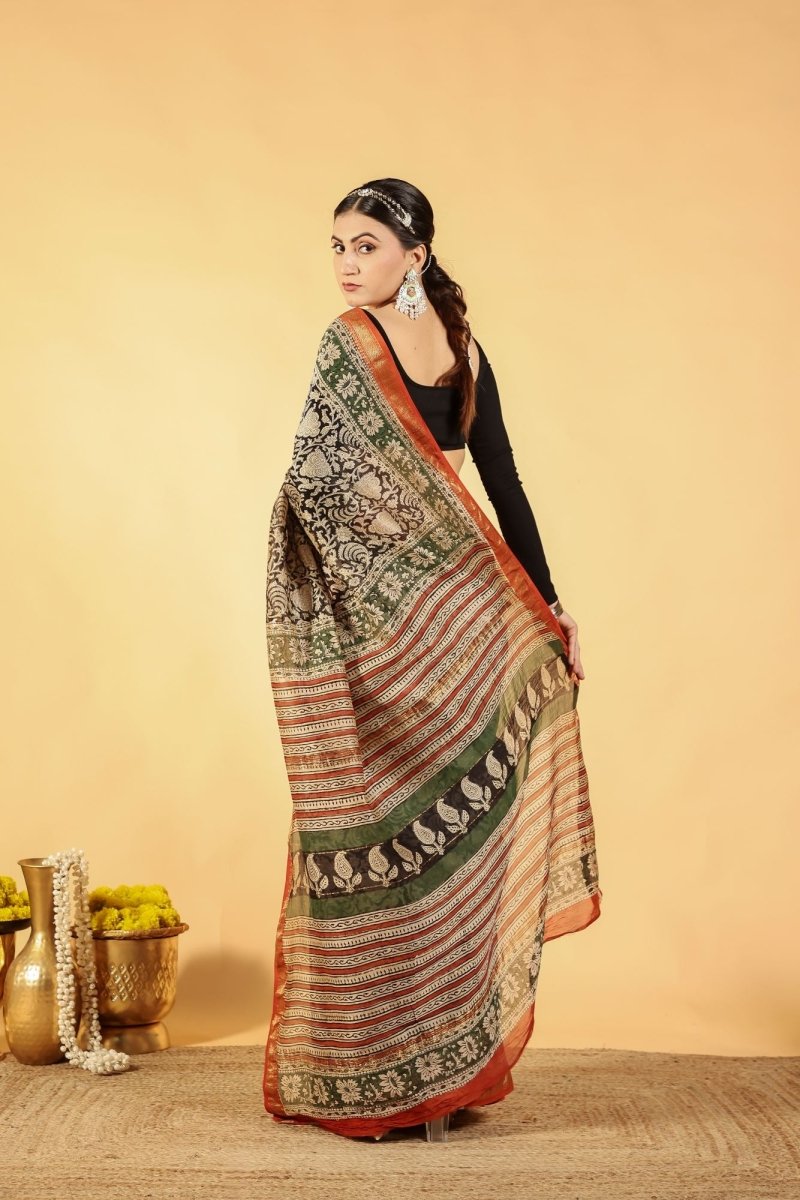 Green Edge Noir Saree