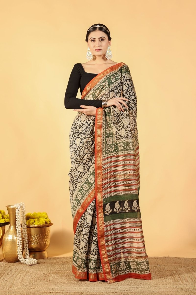 Green Edge Noir Saree