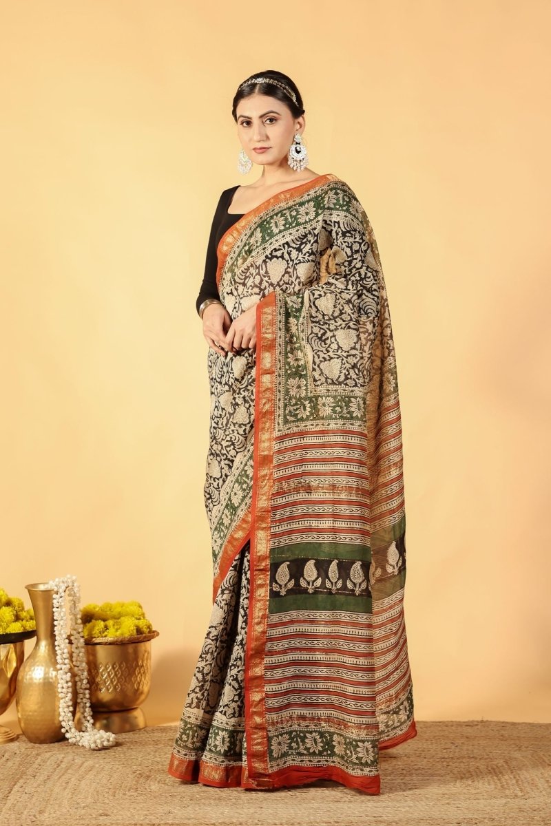 Green Edge Noir Saree