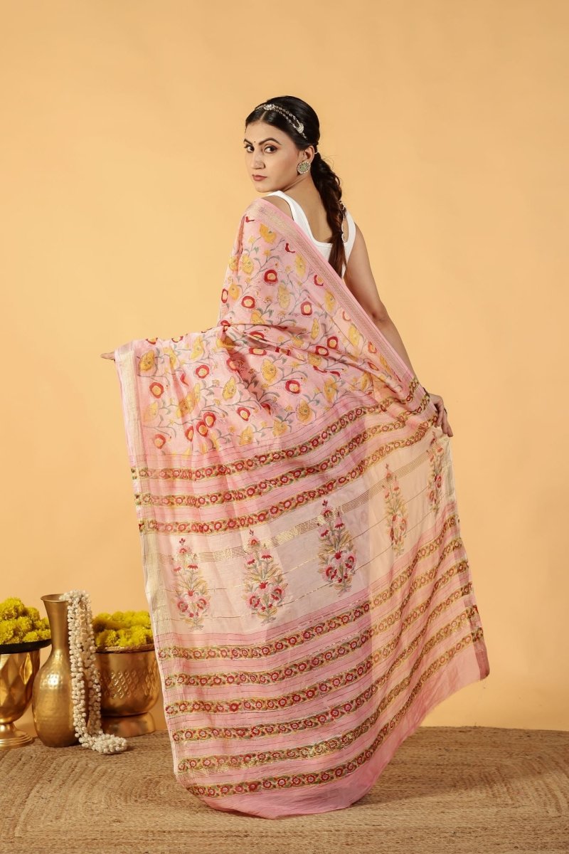 Gulabi Gulnaar Saree