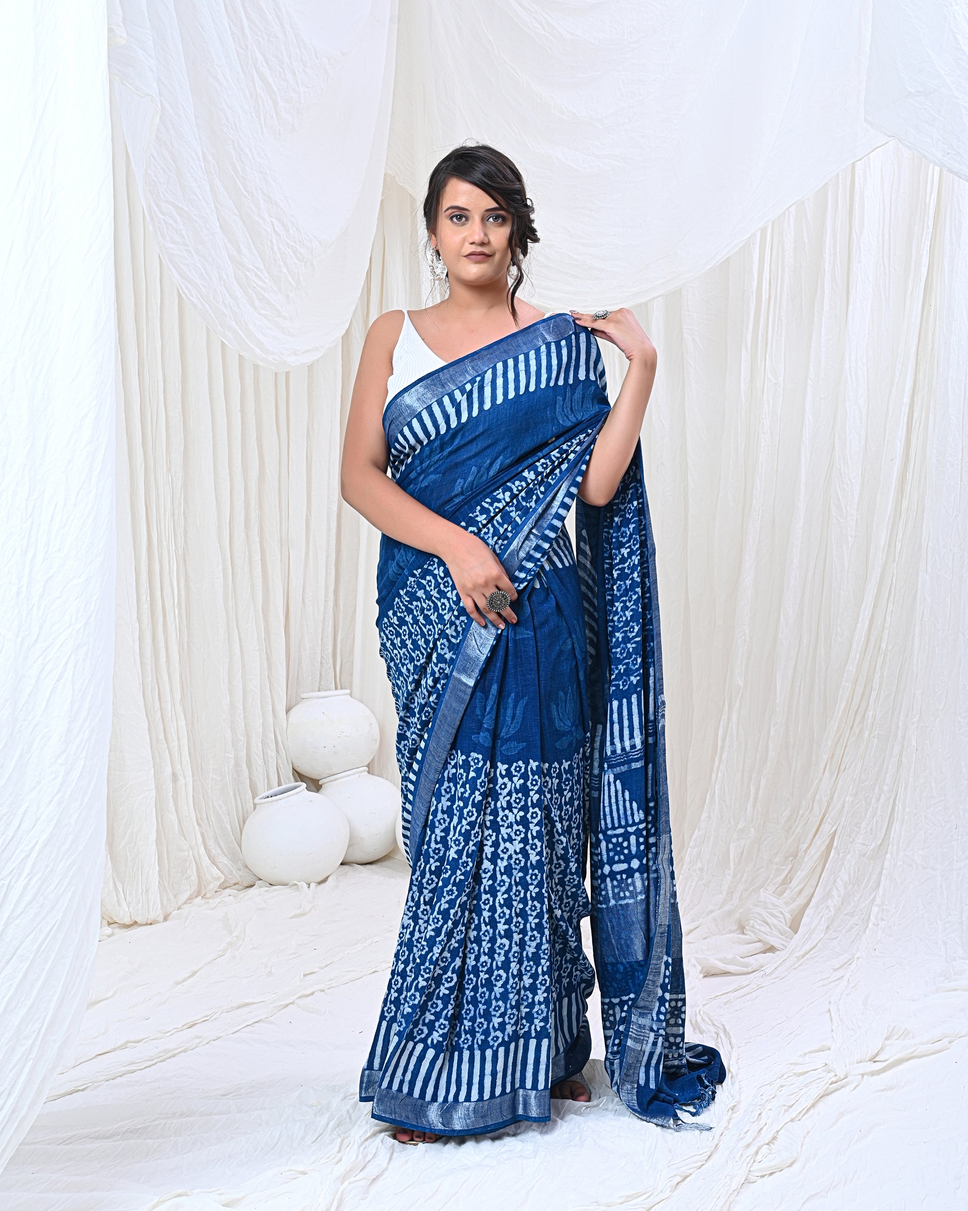 Navy Nectar Saree