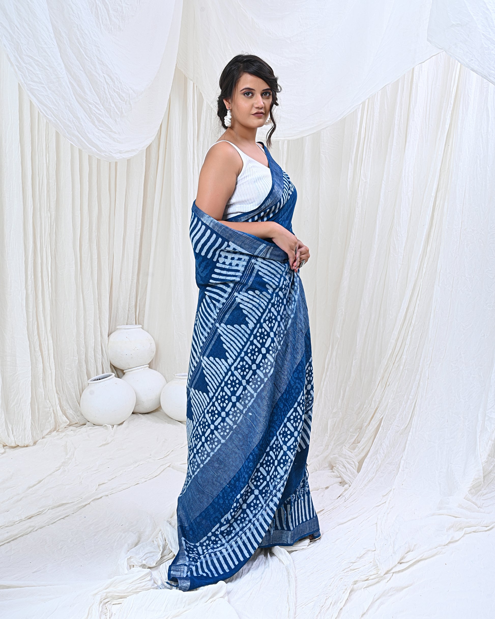 Navy Nectar Saree