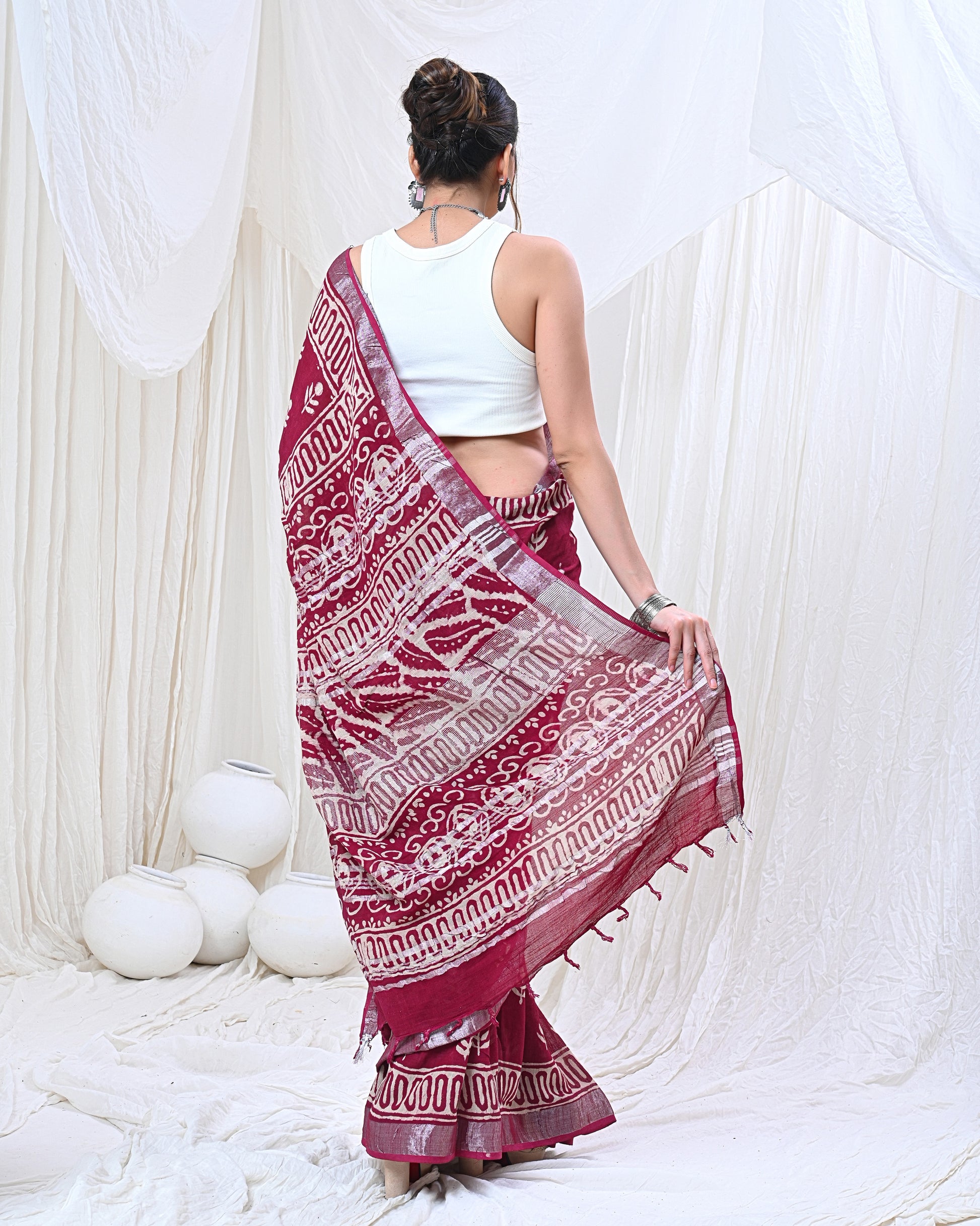 Vibrate Crimson Saree