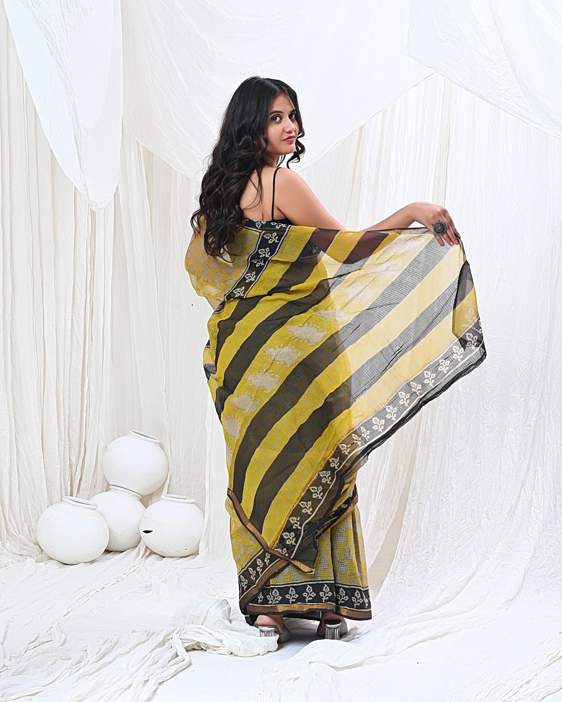 Basanti Tale Saree