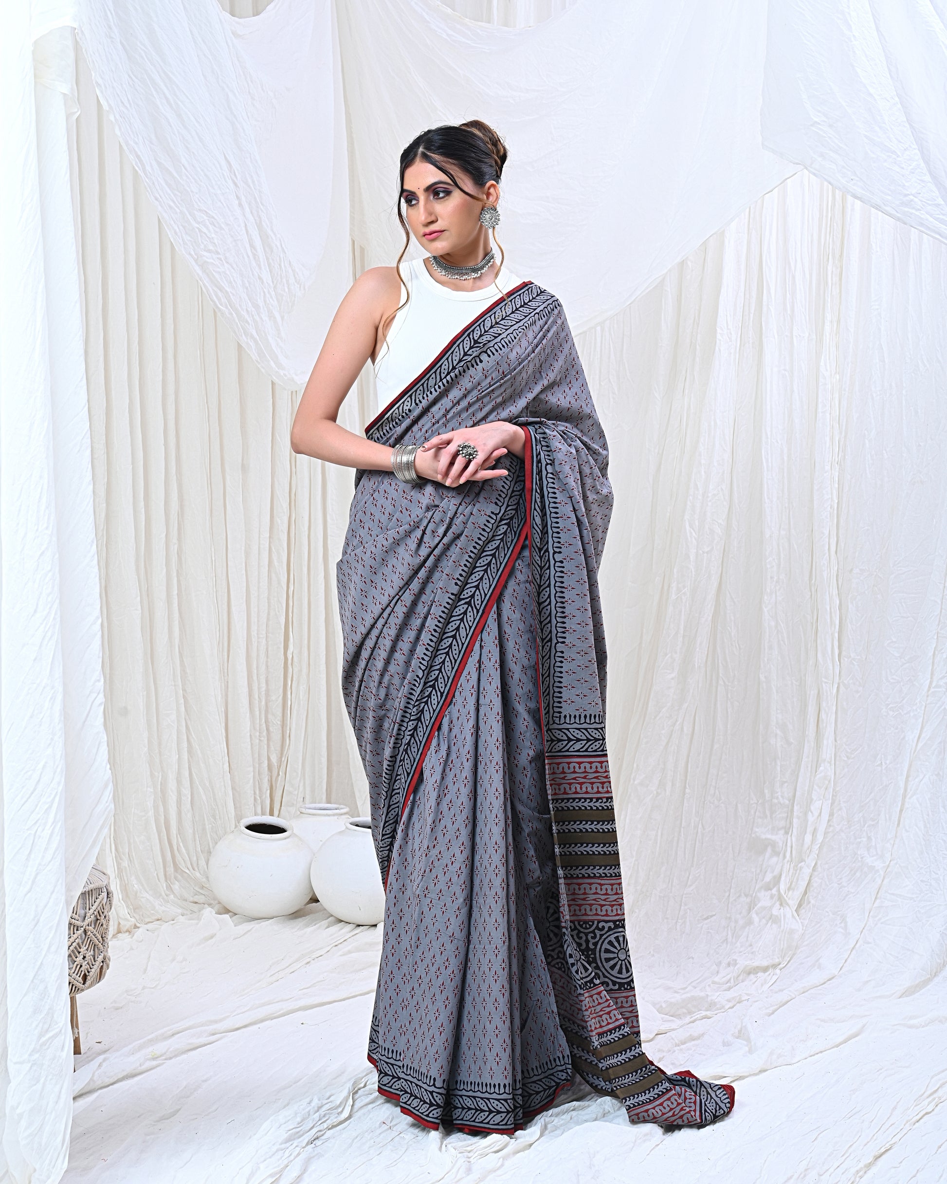 Grey Aranya Saree