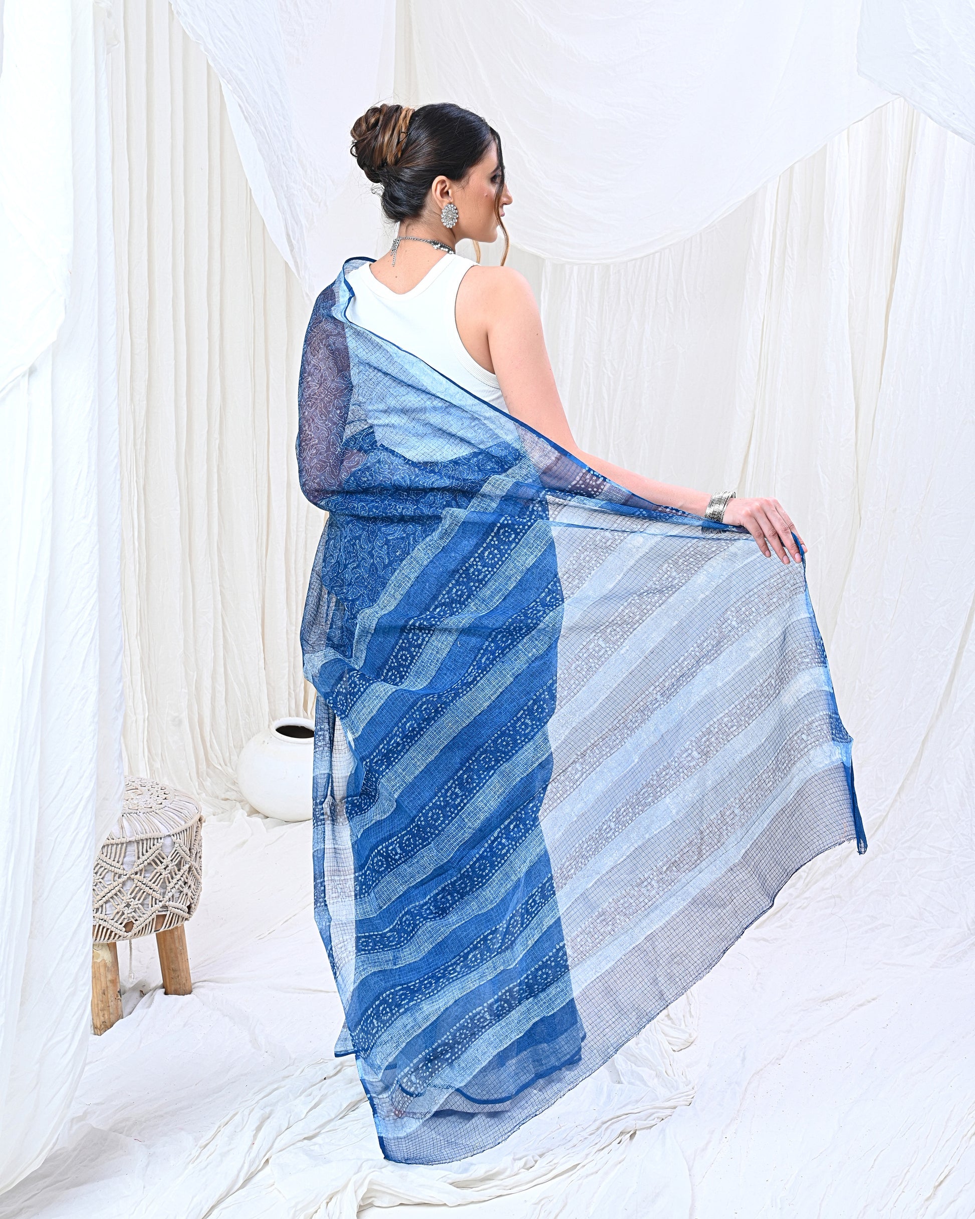 Midnight Ocean Saree