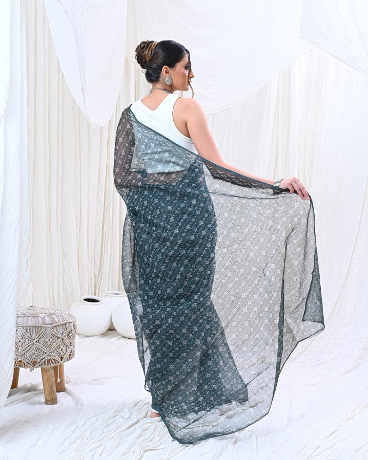 Grey Ember saree