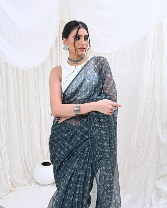 Grey Ember saree