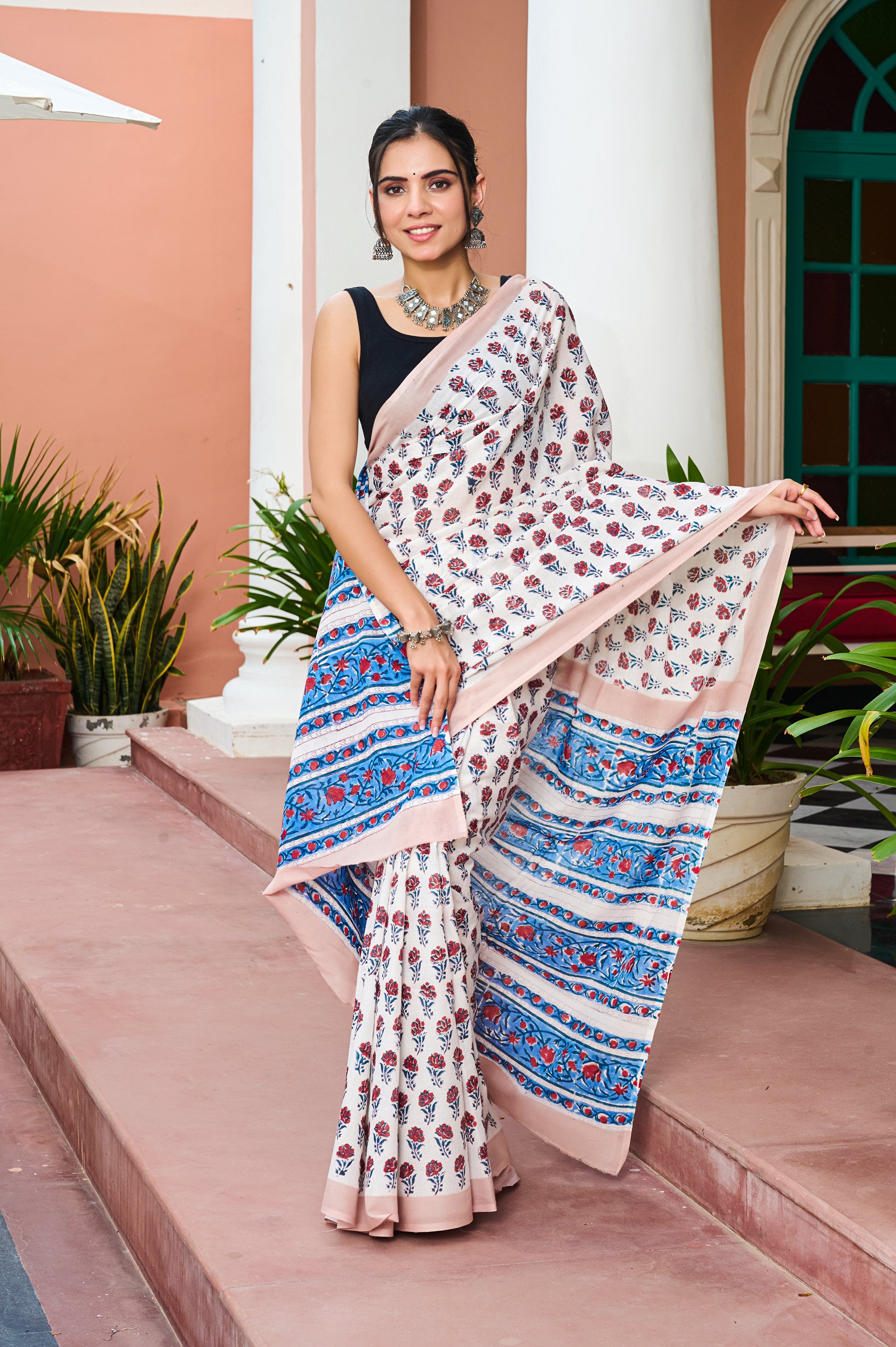 Ivory Garden Saree